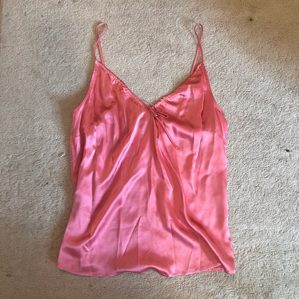 Paige Pink Satin Camisole Top